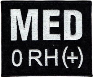 Med Grupa Krwi 85x70 Naszywka 754r