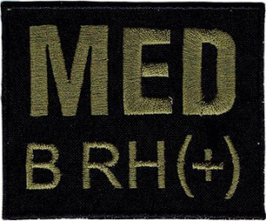 Med Grupa Krwi 85x70 Naszywka 756r