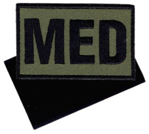 MED Medyk oliv green medyczna NASZYWKA 735R
