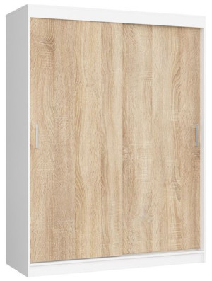 Szafa Przesuwna 150 Cm Clp Mono Biała/sonoma