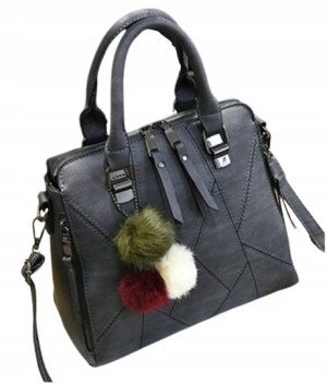 Torebka Damska Kuferek Crossbody c42 SZARA, ,
