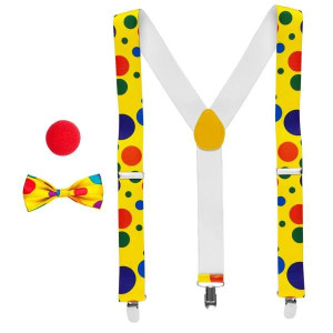 Zestaw Klauna Szelki Mucha Nos Clown