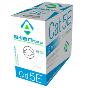 Kabel sieciowy A-LAN DRUT 100% miedź 24 AWG KIU5PVC305 (UTP; 305m; kat. 5e;