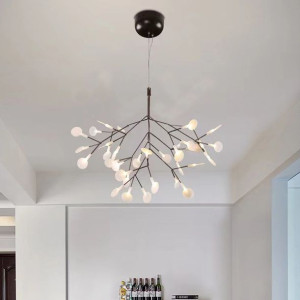 Lampa Sufitowa Wisząca Nowoczesna Czarna 30 Ramion
