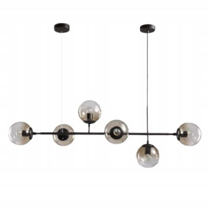 Lampa Sufitowa Wisząca Żyrandol Kula Czarna