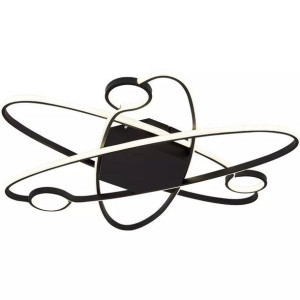 Lampa Sufitowa Plafon Nowoczesny Czarny Led