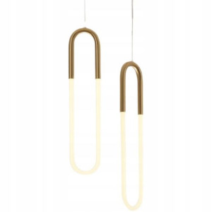 2x Lampa Sufitowa Wisząca Złota Koła Ring Led