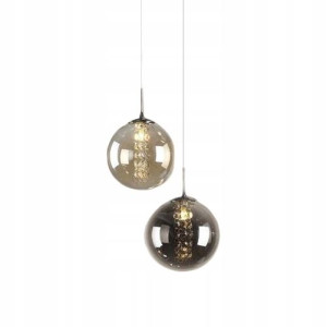 2x Lampa wisząca sufitowa kula kolor kryształowy