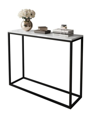 Konsola MODERN II szafka biały połysk/czarny 100cm