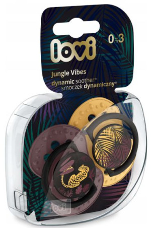 Lovi Smoczek uspokajający dynamiczny 0-3 Jungle Vibes Girl 2 szt 22/901