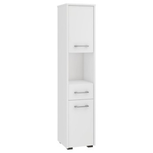 Słupek Regał Łazienkowy Fin 2d 1sz 1w Biały