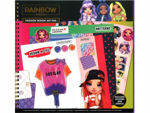 RAINBOW HIGH Modowy SZKICOWNIK Szablony Naklejki
