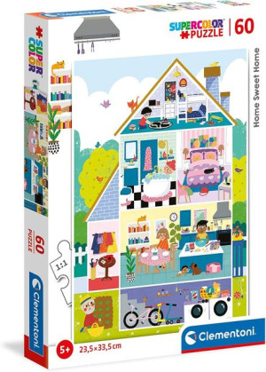 Puzzle Supercolor - Home Sweet Home - 60 Elementów - Clementoni - 26062