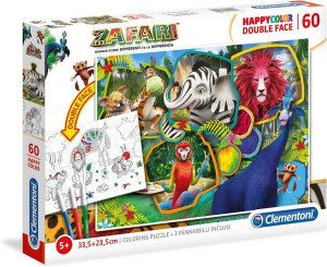 Puzzle Happycolor - Zafari - 60 Elementów - Clementoni - 26994