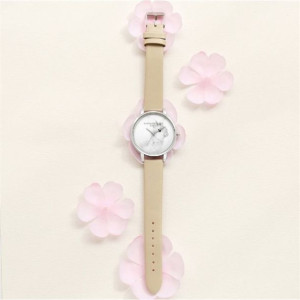 Zegarek Rabbit Damski Na Kremowym Pasku Srebrny Z513k