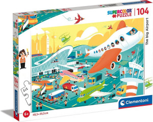 Puzzle Supercolor - Lotnisko - 104 Elementy - Clementoni - 25734