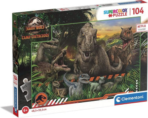 Puzzle Supercolor - Jurassic World - 104 Elementy - Clementoni - 27545