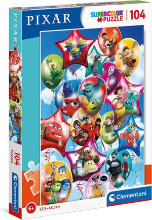 Puzzle Supercolor - Pixar Party - 104 Elementy - Clementoni - 25717
