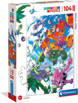 Puzzle Supercolor Maxi - Super Przyjaciele! 104 El. - Clementoni - 23754