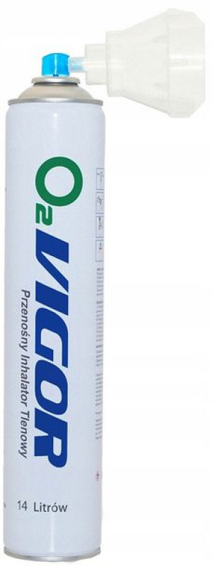 Tlen Inhalacyjny W Puszce Medyczny 99,4% Maska 14l Tlenoterapia