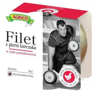 Filet z piersi kurczaka w sosie pomidorowym Bez Konserwantów 160 g - Agrico