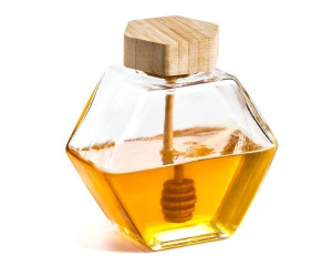 Słoiczek na miód z drewnianą łyżeczką 250ml