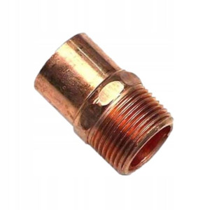 Nypel łącznik miedziany 22 mm x 1/2 GZ CU