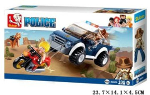 Klocki Sluban Auto Policji 106el