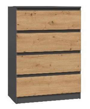 Komoda Szafka Regał M4 70cm Antracyt- Dąb Artisan