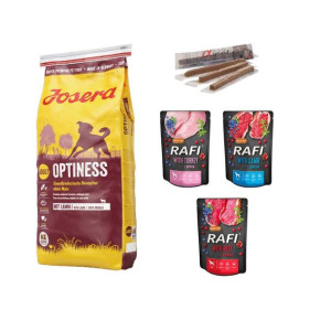 Pakiet Josera Optiness Średnie i Duże Rasy Jagnięcina 15 kg + 7 GRATISÓW!
