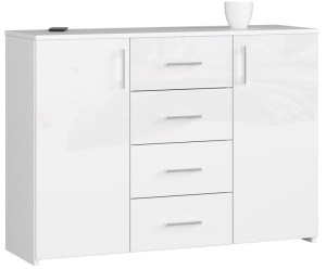 Komoda K 45 110 Cm Akryl Biała Wysoki Połysk