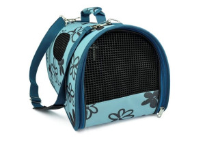 Transporter TORBA Flowers transportowa dla Psa Kota L 50x26x27 Niebieska