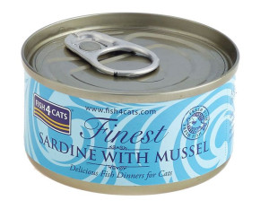 Fish4Cats Mokra Sardynka Małże 70g