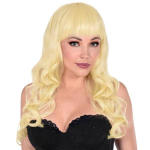 Peruka Bella Blond Z Grzywką Długie Włosy