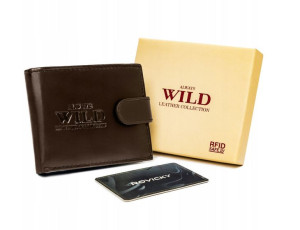 Skórzany portfel męski z systemem RFID — Always Wild