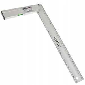 Aluminiowy Kątownik Z Poziomicą Przymiar 350 Mm
