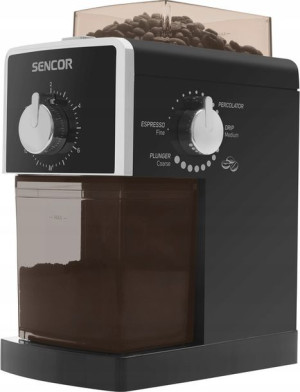 Elektryczny młynek kawy żarnowy Sencor 150W Czarny