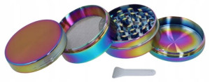 Tęczowy Młynek do Tytoniu Grinder 4 Częściowy