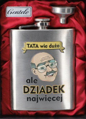 Piersiówka ze Stali Nierdzewnej dla Dziadka