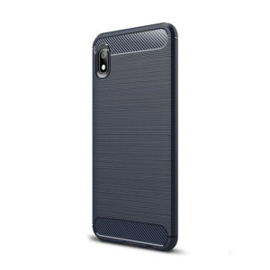 Carbon Case Elastyczne Etui Pokrowiec Xiaomi Redmi 7a Niebieski