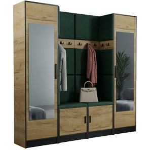 Garderoba DIOR 18 z siedziskiem panel tapicerowany