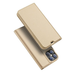 Dux Ducis Skin Pro Kabura Etui Pokrowiec Z Klapką Iphone 12 Pro Max Złoty