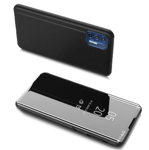 Clear View Case Futerał Etui Z Klapką Motorola Moto G9 Plus Czarny