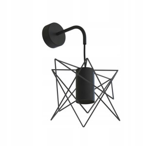 Metalowy Druciany Czarny Loft Kinkiet Gstar Black