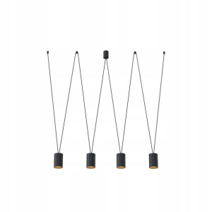 Nowoczesna Lampa Wisząca More Tone Iv Black/Gold