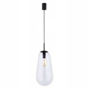 Nowoczesna Szklana Lampa Wisząca Pear Black L