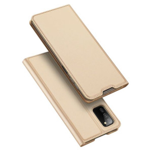 Dux Ducis Skin Pro Kabura Etui Pokrowiec Z Klapką Samsung Galaxy A03s Złoty
