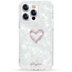 Kingxbar Epoxy Series Etui Z Kryształami Swarovskiego Iphone 13 Pro Biały