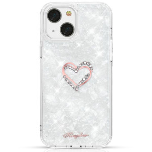 Kingxbar Epoxy Series Etui Z Kryształami Swarovskiego Iphone 13 Biały