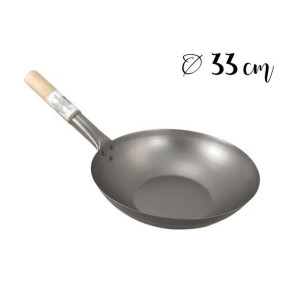 Profesjonalny Wok ze Stali Węglowej śr. Ø 33 cm